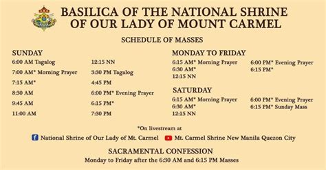 mt carmel mass schedule 2024|Mount Carmel loses but impresses New Jersey power 'That was .